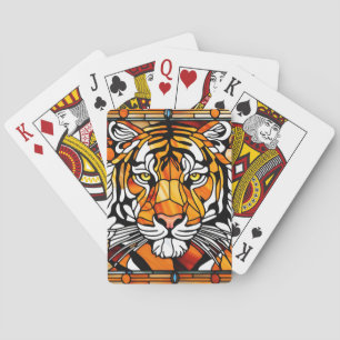 Moderne Regenbogen Streifen Tigerfelle Printfeline Spielkarten