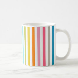 Moderne Regenbogen-Trendfarbene Streifen Tasse