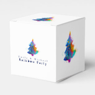 Moderne Regenbogen-Weihnachtsbaum individuell klei Geschenkschachtel