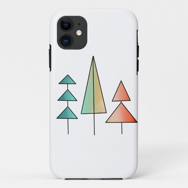 Moderne Regenbogenbäume im Mittelalter erröten aqu Case-Mate iPhone Hülle (Rückseite)