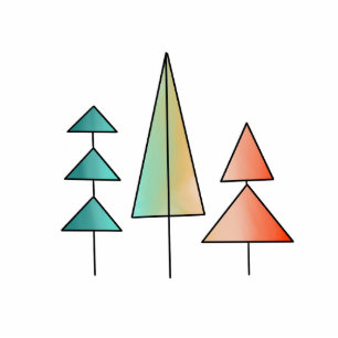 Moderne Regenbogenbäume im Mittelalter erröten aqu Fotoskulptur Magnet