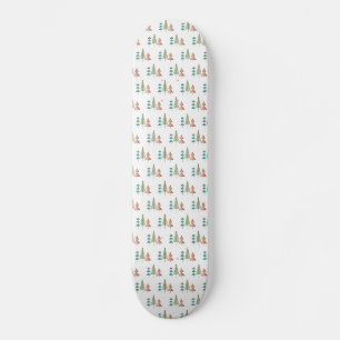 Moderne Regenbogenbäume im Mittelalter erröten aqu Skateboard