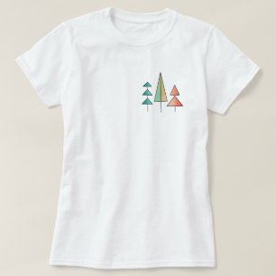 Moderne Regenbogenbäume im Mittelalter erröten aqu T-Shirt