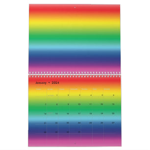 Moderne Regenbogenfarben Gay Pride LGbt Kalender