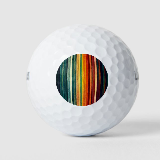 Moderne Regenbogenfarben Golfball (Vorderseite)