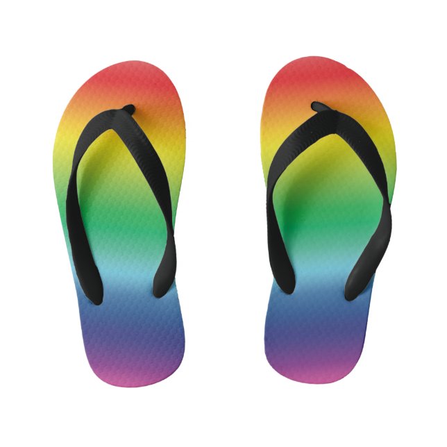 Moderne Regenbogenfarben machen Spaß Kinderbadesandalen (Fußbett)