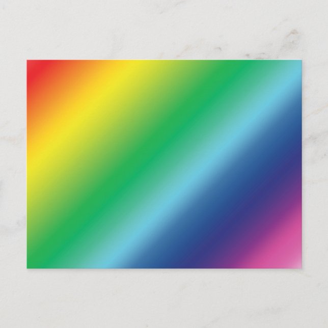Moderne Regenbogenfarben Ober-Farbverlaufsmuster S Postkarte (Vorderseite)