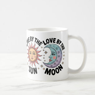 Moderne RegenbogenSonne und Mond Kaffeetasse