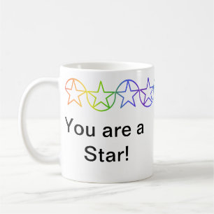 Moderne Regenbogensterne - personalisierte Umarmun Kaffeetasse