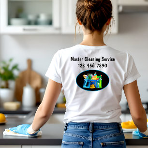 Moderne Reinigungsdienst Damen Arbeitshemden T-Shirt