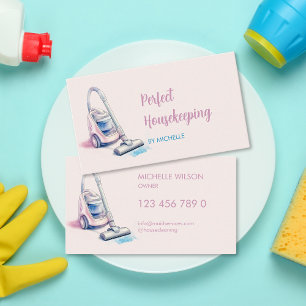 Moderne Reinigungsdienste für Pink Maid Visitenkarte