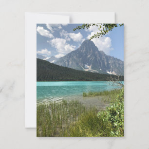 Moderne Reise See und Berge Kanadas Feiertagskarte