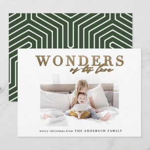 Moderne religiöse chic goldene mehrfache Foto Weih Feiertagskarte