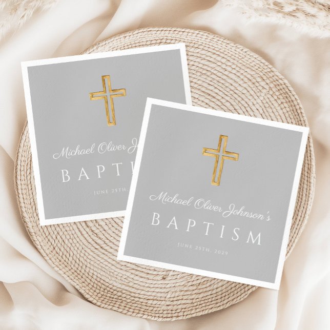 Moderne religiöse Kreuztaufe Serviette (Modern Religious Cross Baptism Napkins)