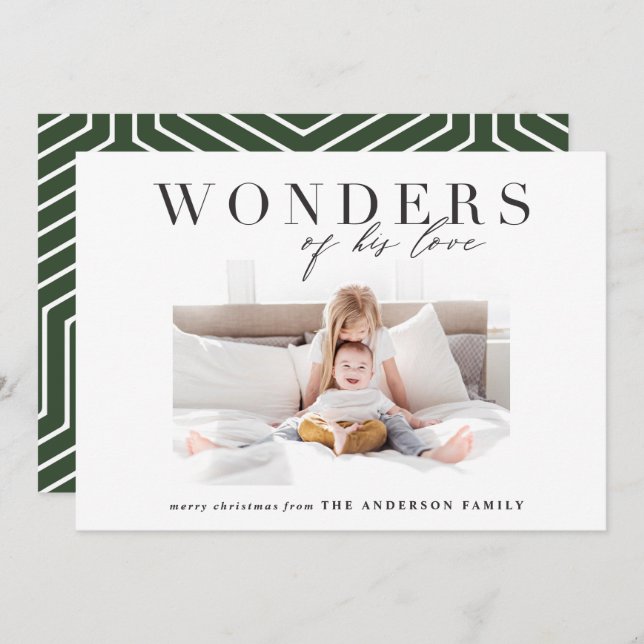 Moderne, religiöse und vielseitige Weihnachtsfeste Feiertagskarte (Vorne/Hinten)