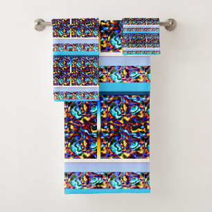 Moderne Renaissance-Geometrie-Kunst Badhandtuch Set