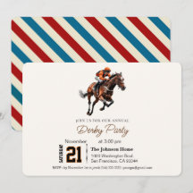 Moderne Rennpferd Derby-Party Reitsport