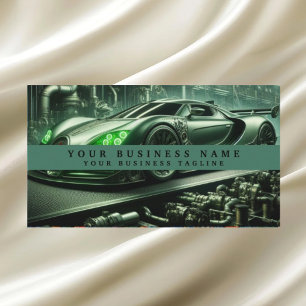 Moderne Rennwagen-Mechanik Automobilbranche Visitenkarte