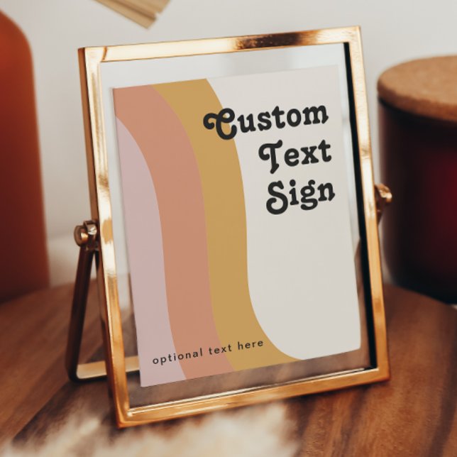 Moderne Retro-70er-Jahre-Regenbogenkarten und Gesc Poster (Von Creator hochgeladen)