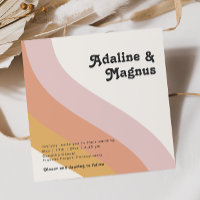 Moderne Retro 70er Rainbow Square Wedding
