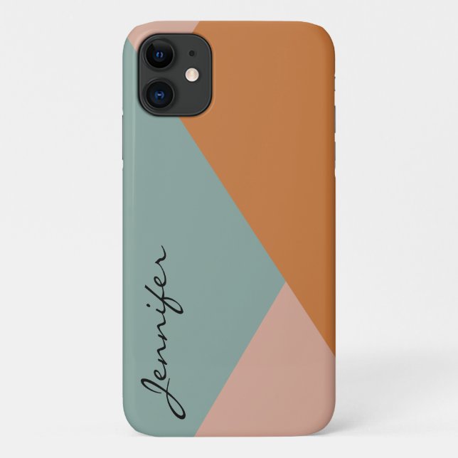 Moderne Retro-Abstraktion Case-Mate iPhone Hülle (Rückseite)