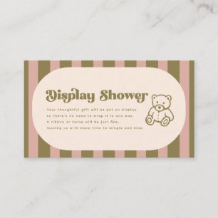Moderne Retro-Ausstellung Dusche Gestreifte Babypa Begleitkarte
