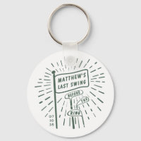 Moderne Retro Bachelor Party Letztes Swing Golf Gr