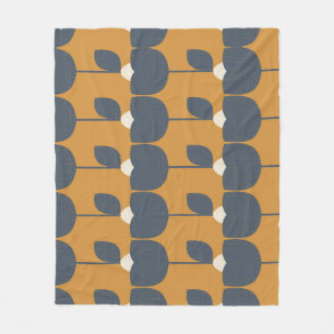 Moderne Retro-Blume: skandinavische Geometrie. Fleecedecke
