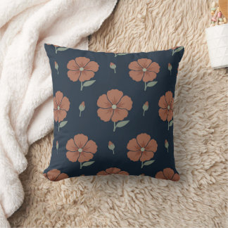 Moderne Retro-Blumen-Wurfkissen  Kissen
