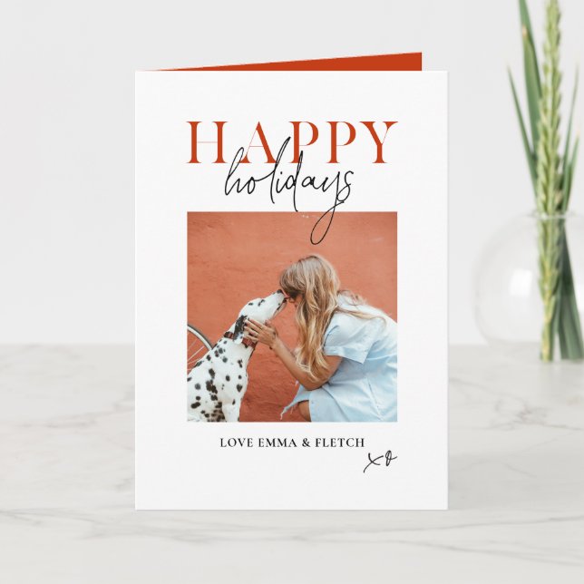 Moderne Retro-Bright-Mama Feiertagskarte (Vorderseite)