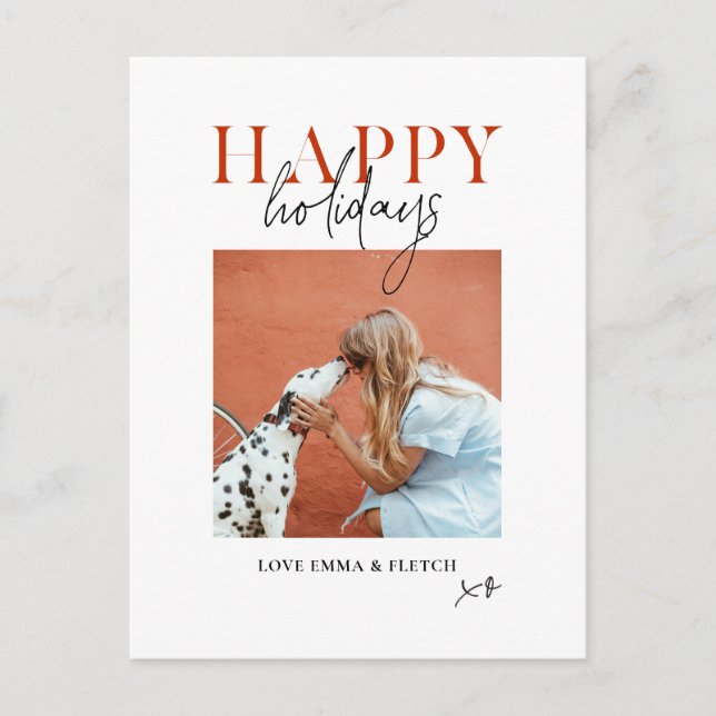 Moderne Retro-Bright-Mama Feiertagspostkarte (Vorderseite)