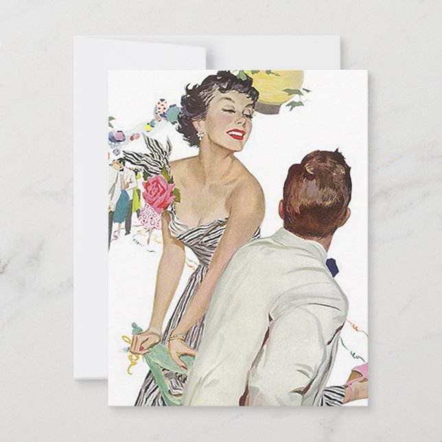 Moderne Retro Cocktail-Thema-Party Einladungen (Vorderseite)