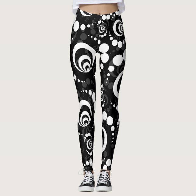 Moderne Retro-Crop-Circle-Leggings Leggings (Vorderseite)