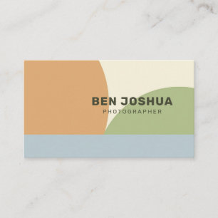 Moderne Retro Earth Tone Geometric Business Card Visitenkarte