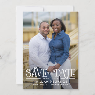 Moderne Retro-Editierbare Farbkarte Save the Date Feiertagskarte