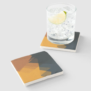 Moderne Retro-Farben Geometric #29 Steinuntersetzer