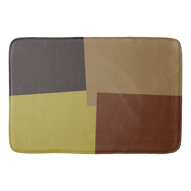 Moderne Retro-Farben Geometric #35 Badematte (Vorderseite)