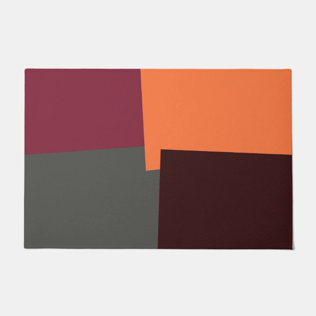 Moderne Retro-Farben Geometric #36 Fußmatte (Vorderseite)