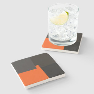 Moderne Retro-Farben Geometric #38 Steinuntersetzer