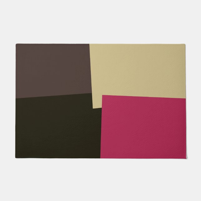 Moderne Retro-Farben Geometric #39 Fußmatte (Vorderseite)