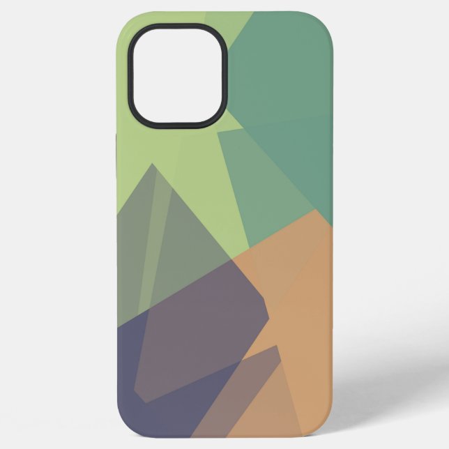 Moderne Retro-Farben Geometrisch #17 iPhone Hülle (Rückseite)