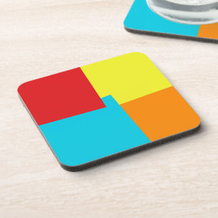 Moderne Retro-Farben Geometrisch #37 Getränkeuntersetzer