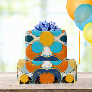 Moderne Retro farbenfrohe Fun Geometrie Abstrakt Geschenkpapier