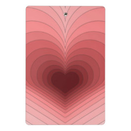 Moderne Retro Funky Red Pink Herz Mini-Zwischenabl Mini Klemmbrett