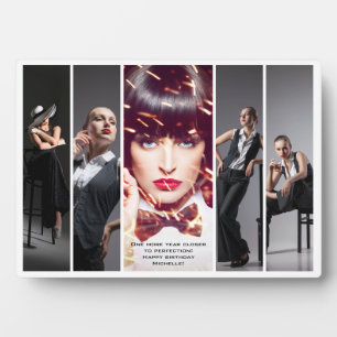 Moderne Retro Glamour Foto Collage Plaque Fotoplatte