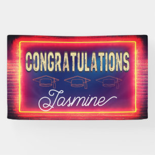 Moderne Retro Gratulation Abschluss Banner
