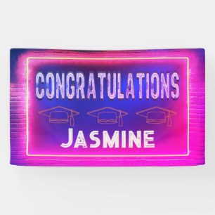 Moderne Retro Gratulations-Abschluss Banner