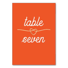 Moderne Retro-Hochzeit Tischnummer