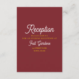 Moderne Retro-Hochzeitsempfehlung Begleitkarte