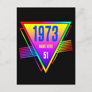 Moderne Retro-Individualisierte Name Jahr Alter Ge Postkarte